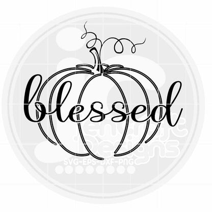 Thanksgiving SVG | Pumpkin Blessed Svg Eps Dxf Png