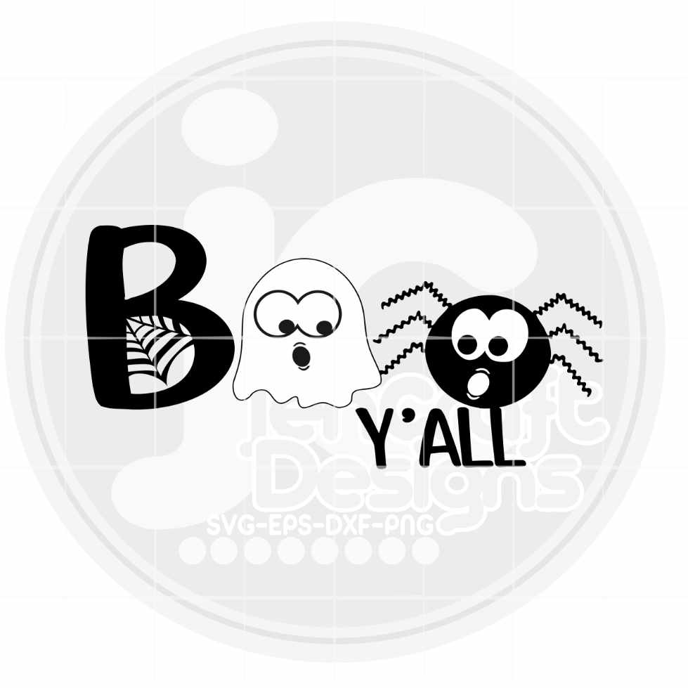Halloween svg, Boo Yall SVG EPS DXF PNG