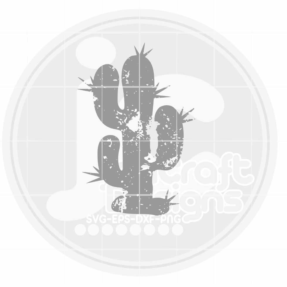 Cactus svg | Distressed Cactus SVG EPS DXF PNG JenCraft Designs