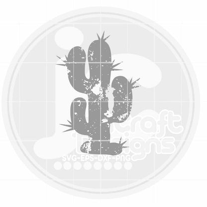 Cactus svg | Distressed Cactus SVG EPS DXF PNG JenCraft Designs