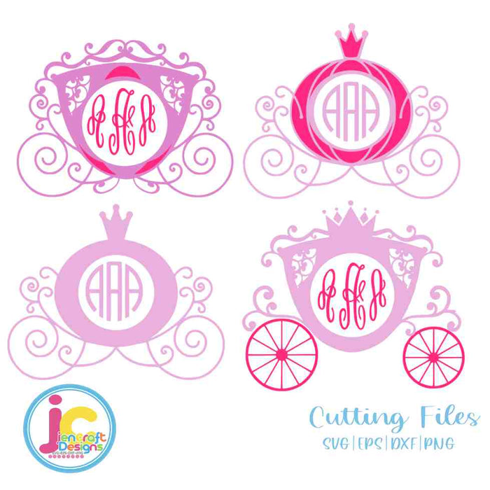 princess-carriage-monogram-frame