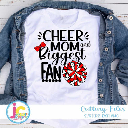 Cheer Mom Svg, Biggest Fan SVG  - JenCrft Designs