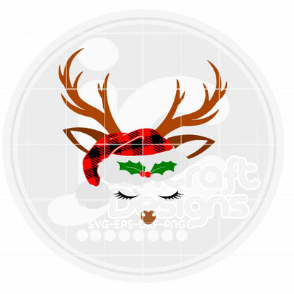 Christmas svg | Girl Reindeer SVG EPS DXF PNG