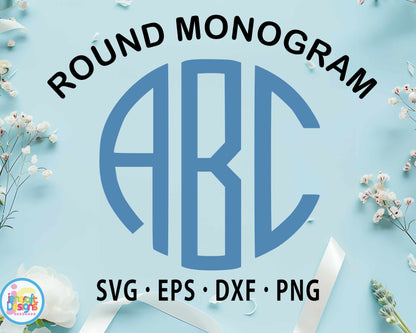 Round Monogram Svg | AlphaBet SVG EPS DXF PNG