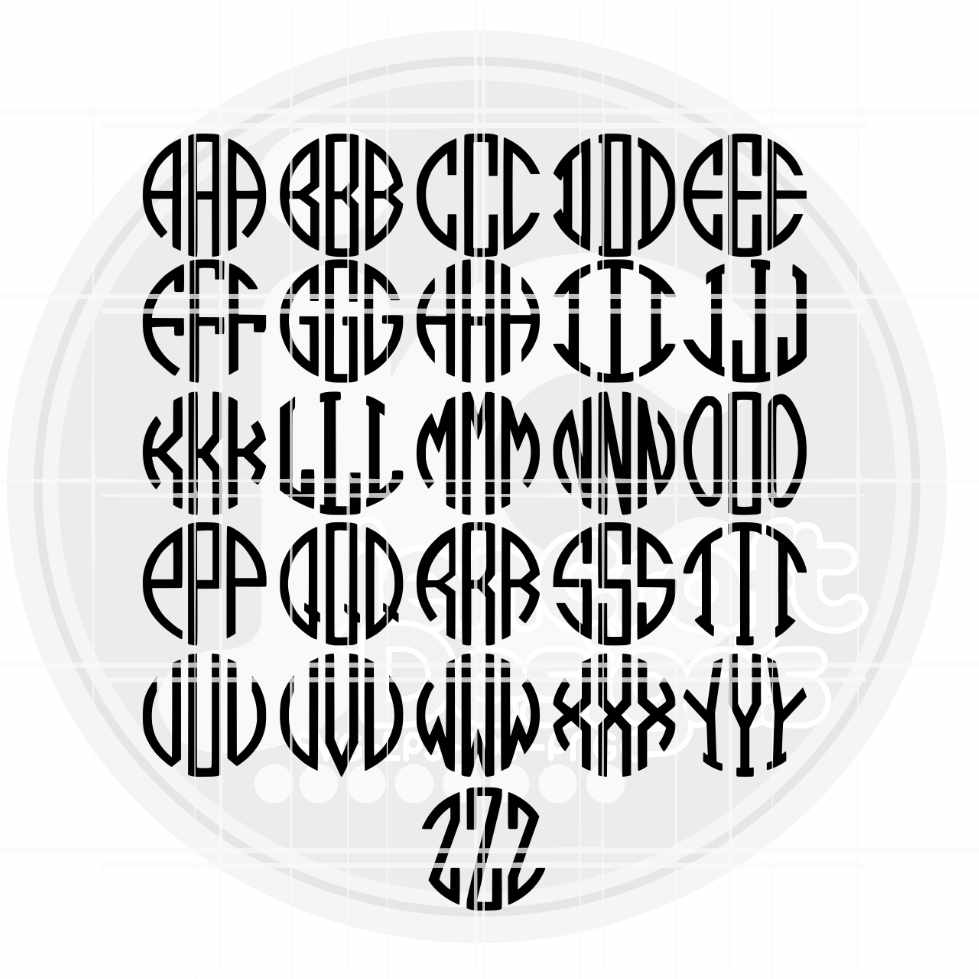 Round Monogram Svg | AlphaBet SVG EPS DXF PNG