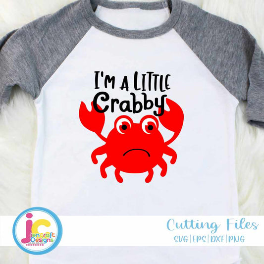 Summer SVG | I'm a little Crabby Baby SVG DXF PNG EPS