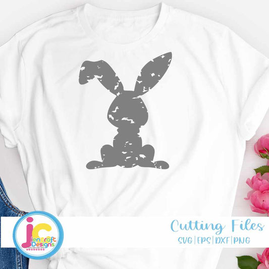 Easter Svg |  Distressed Bunny SVG EPS DXF PNG