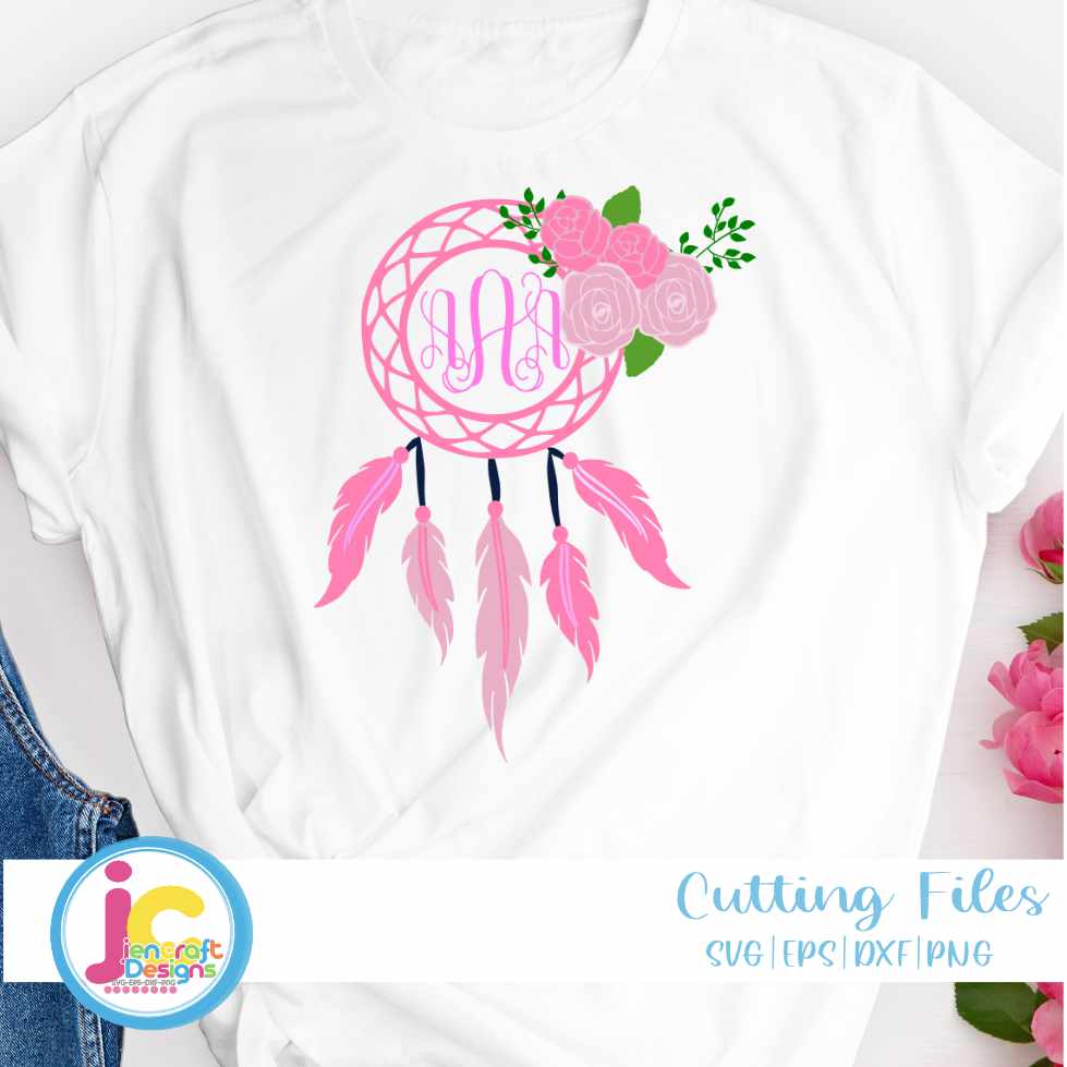 floral-dreamcatcher-monogram-frame