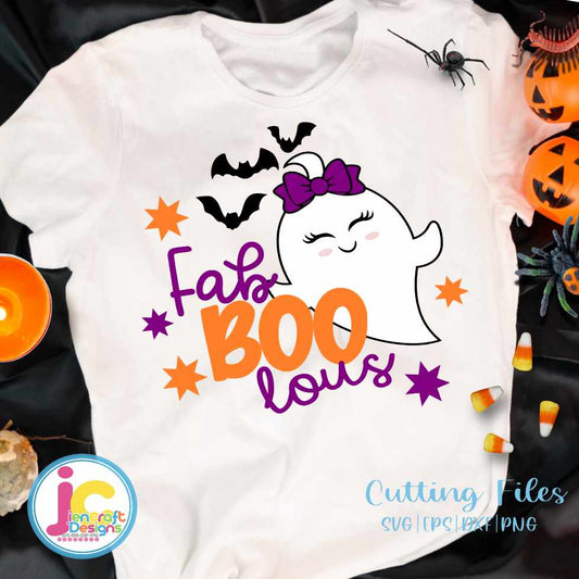 Halloween Svg | Fab Boo Lous ghost  SVG DXF PNG EPS