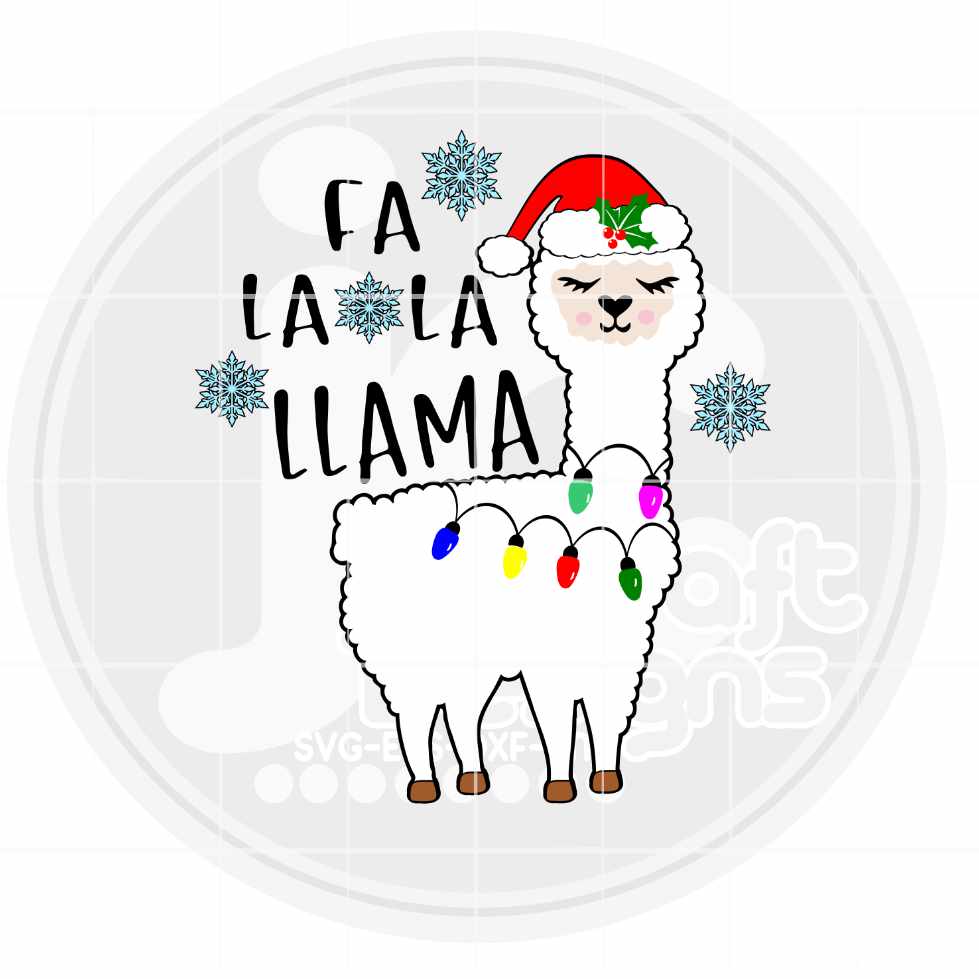 Christmas Svg | Fa La La Llama SVG EPS DXF PNG JenCraft Designs