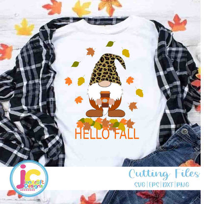 Hello fall svg |  Fall Gnome SVG EPS DXF PNG