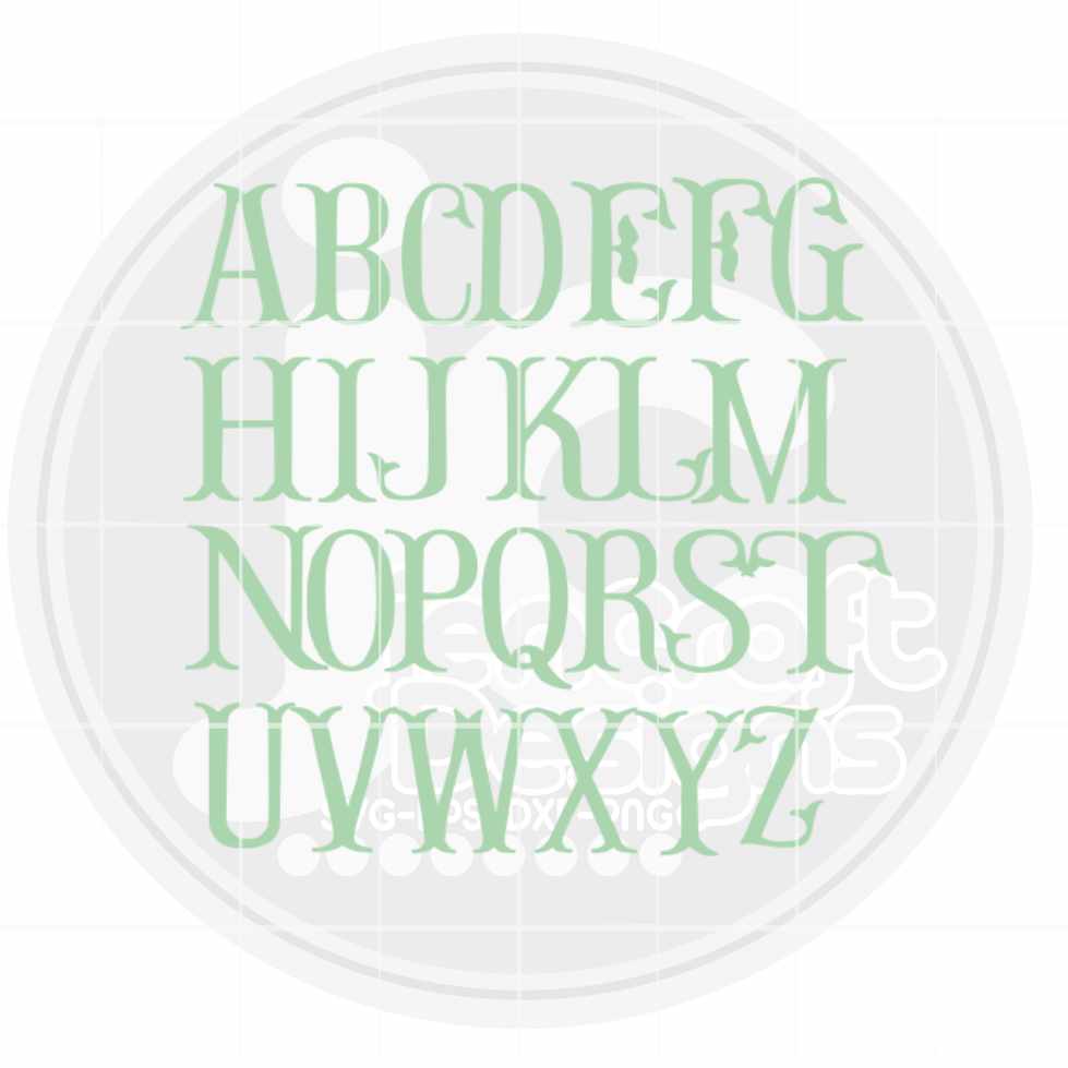 Fishtail Monogram Letters Svg | Alphabet SVG EPS DXF PNG JenCraft Designs