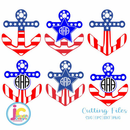 4th of July Svg | Patriotic Anchor SVG EPS DXF PNG