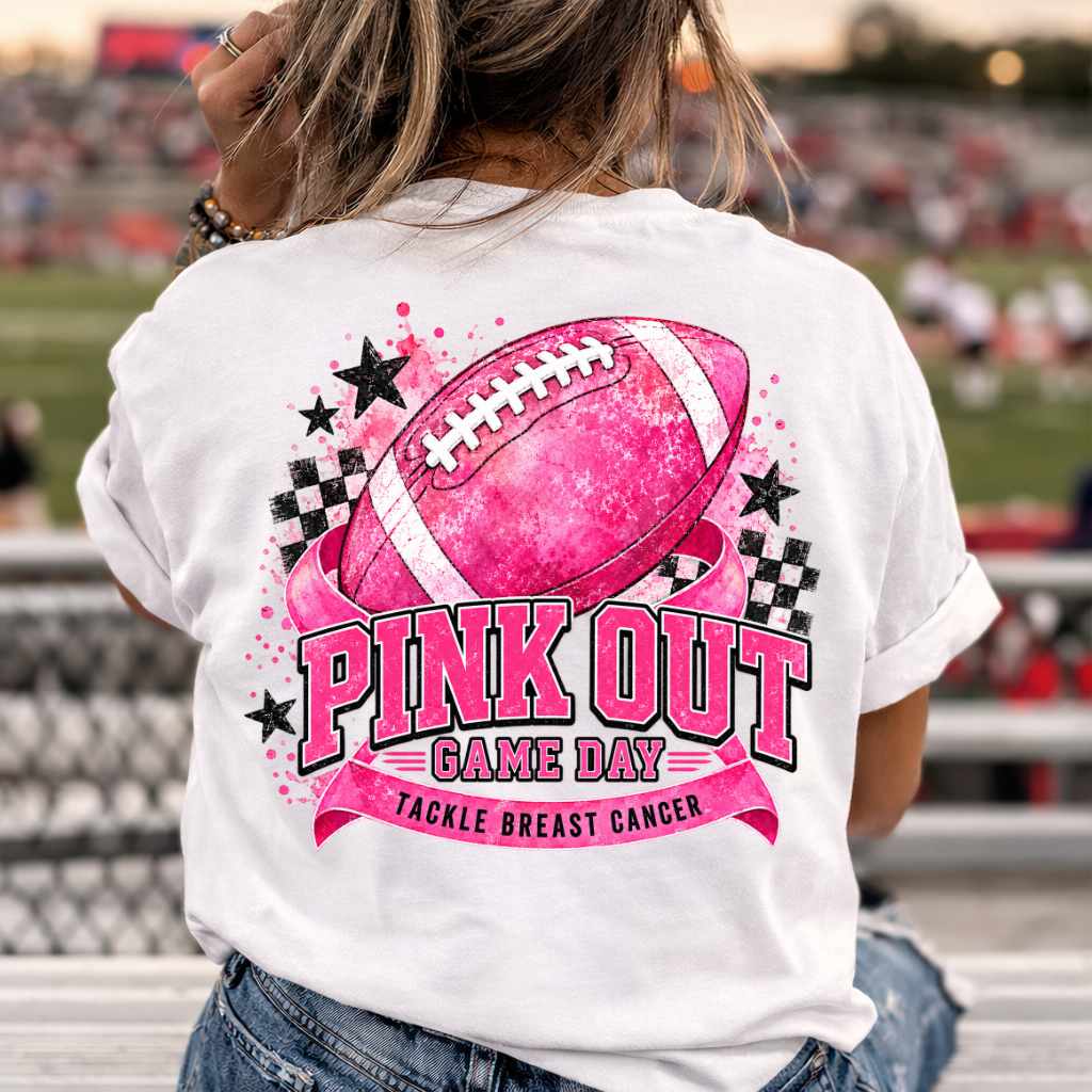 Pink Out Football PNG Breast Cancer Awareness Game Day Sublimation Design – JenCraft Designs digital download