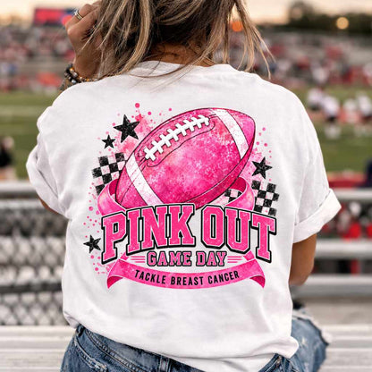 Pink Out Football PNG Breast Cancer Awareness Game Day Sublimation Design – JenCraft Designs digital download
