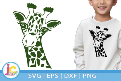 Giraffe Face Svg | Cute Giraffe SVG EPS DXF PNG