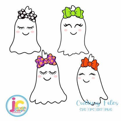 Halloween svg | Ghost with Bow SVG EPS DXF PNG