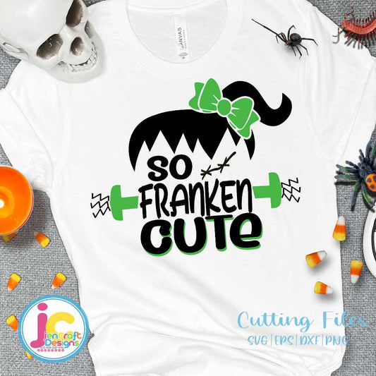 Girl Halloween svg | So Franken Cute SVG EPS DXF PNG JenCraft Designs
