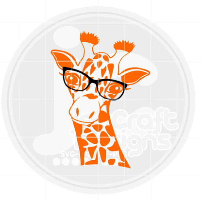 Giraffe with Glasses Svg | Giraffe SVG EPS DXF PNG