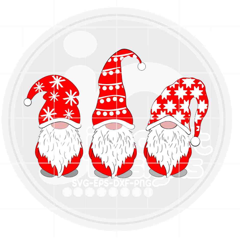 Christmas Svg |  Gnome Christmas SVG EPS Dxf PNG