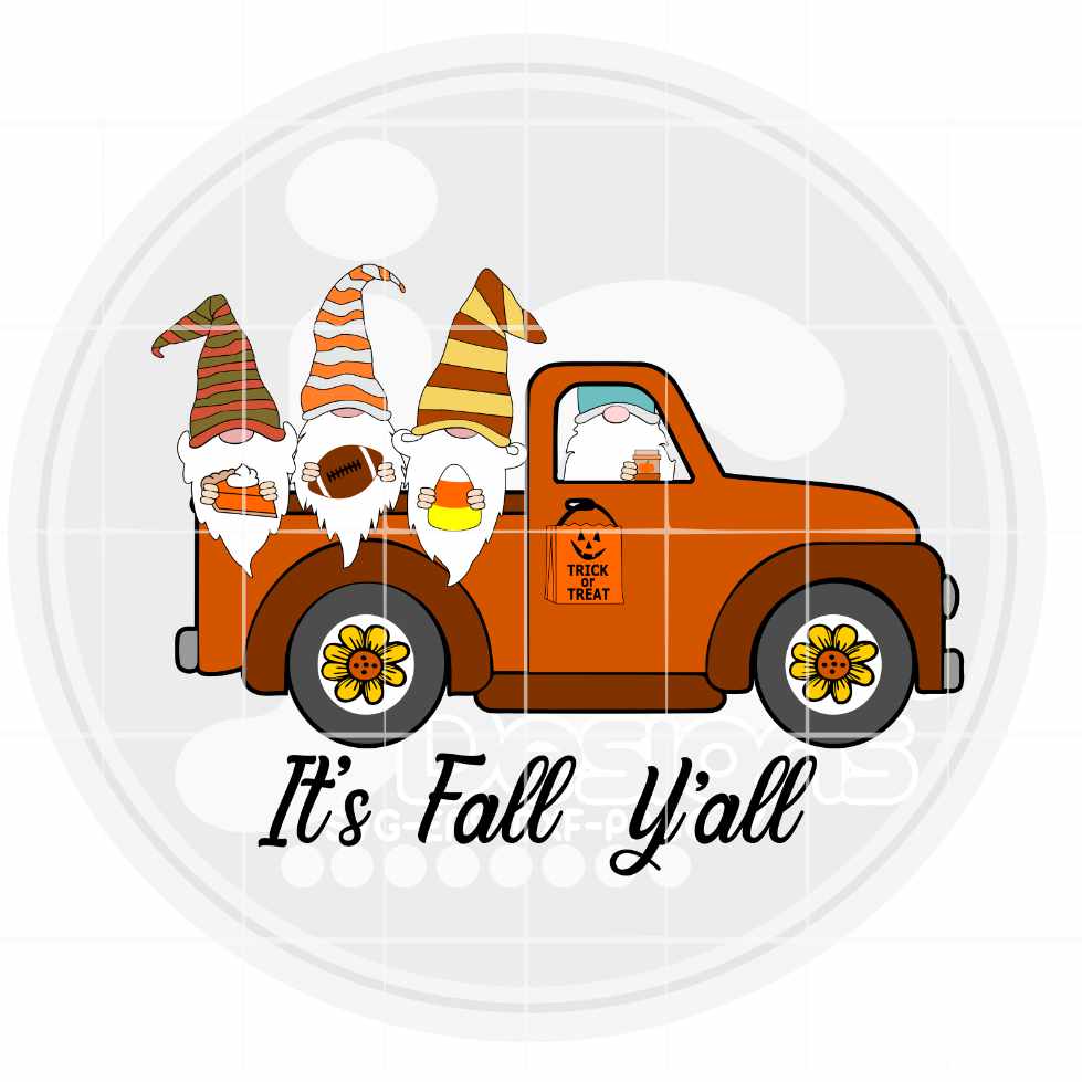 Thanksgiving Svg | Fall Gnomes in Truck SVG DXF PNG EPS