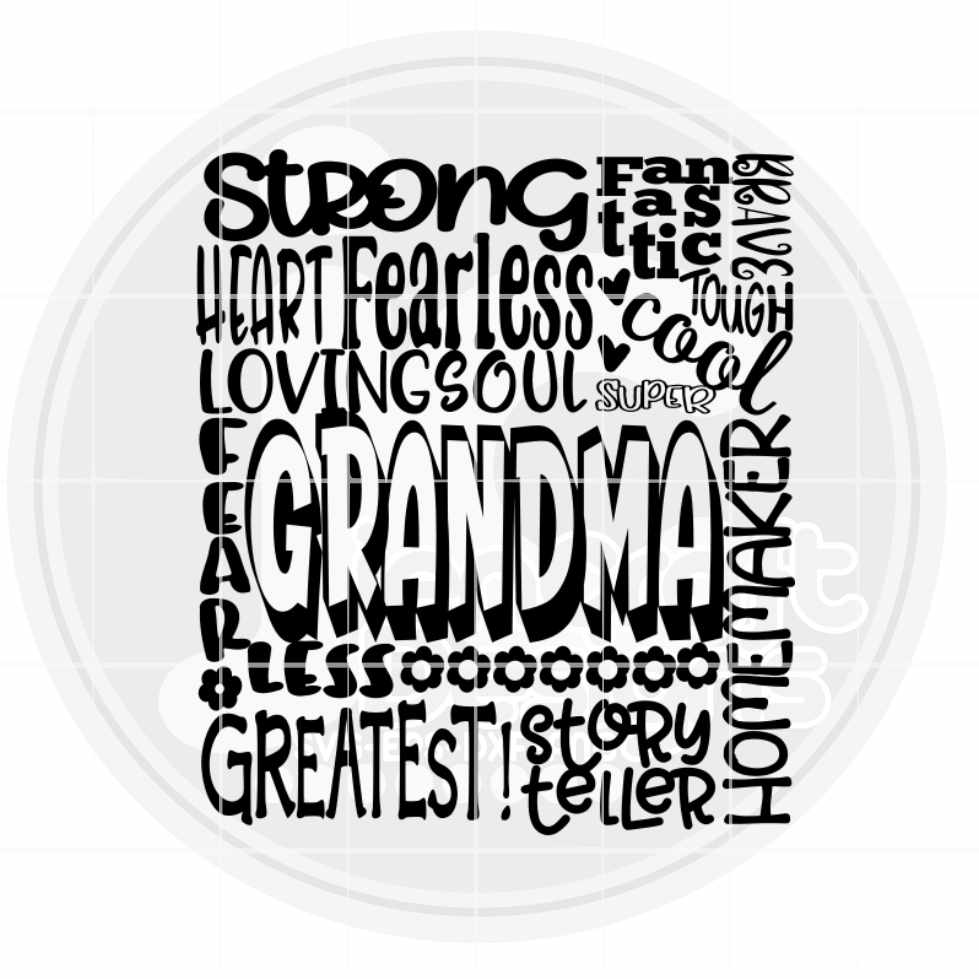 Grandma Svg | Typography Word Art SVG DXF PNG EPS