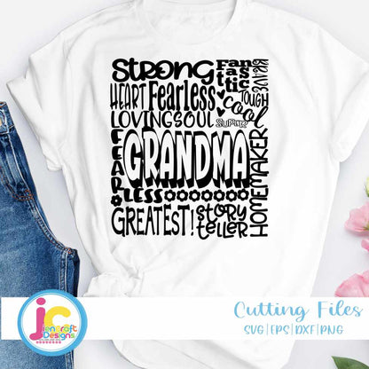 Grandma Svg | Typography Word Art SVG DXF PNG EPS