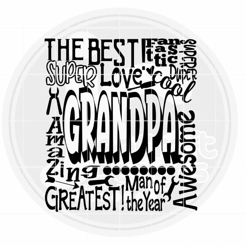 Grandpa Svg | Typography Word Art SVG DXF PNG EPS