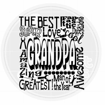 Grandpa Svg | Typography Word Art SVG DXF PNG EPS