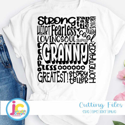 Granny Rocks Svg Granny Svg, Typography Word Art SVG - JenCraft Designs