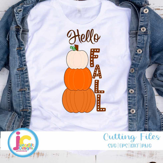 Fall svg | Hello Fall Pumpkin SVG EPS DXF PNG