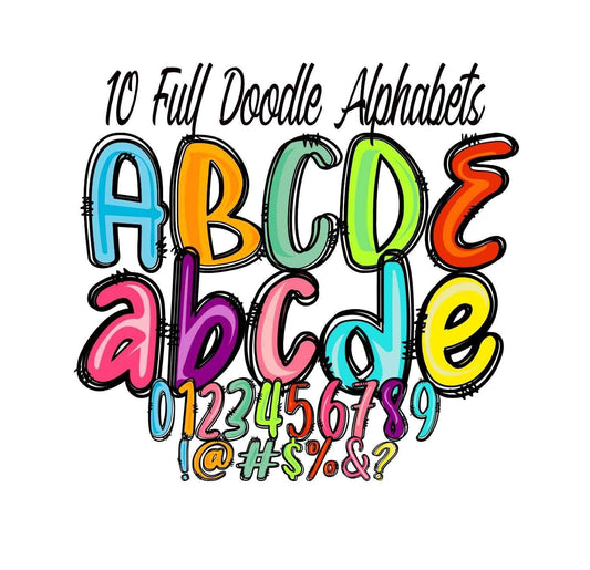 bright-color-doodle-alphabet-png-bundle-colorful-neon-letters-and-numbers-alphapack-for-sublimation-printing-digital-download-design