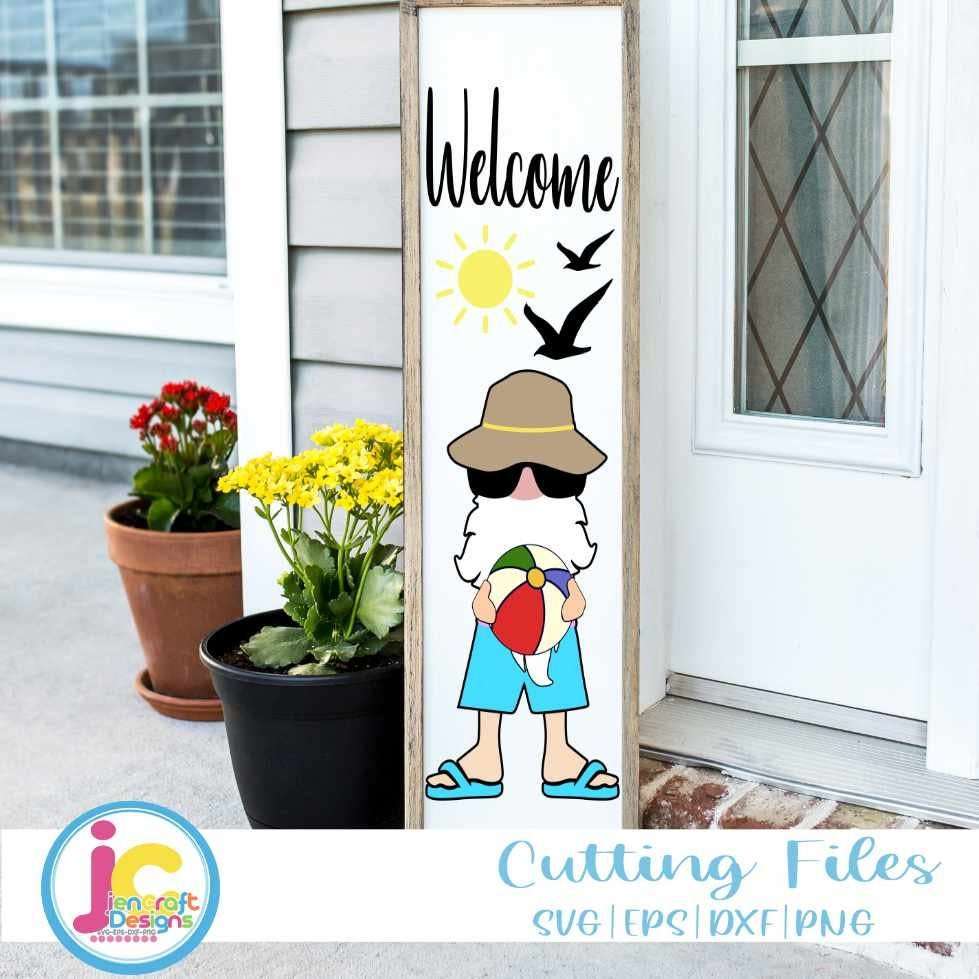 welcome-porch-leaner-sign-svg-gnome-svg-vertical-leaner-sign-beach-garden-cut-file-svg-eps-dxf-png-quotes-cricut-silhouette