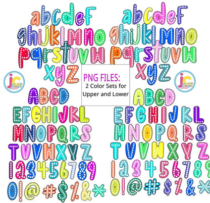retro-marquee-bright-colorful-letters-svg-upper-lower-case-doodle-letters-numbers-hand-drawn-font-svg-eps-dxf-cut-file-png-sublimation