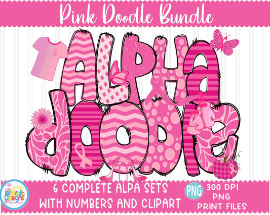breast-cancer-awareness-alphabet-doodle-letters-png-sublimation-hand-drawn-alpha-pack-numbers-a-z-set-sublimate-design-printable-png
