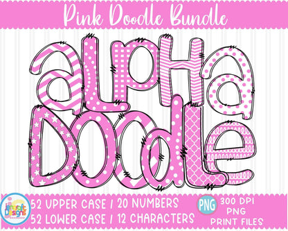 doodle-alphabet-png-pink-sublimation-letter-alpha-pack-png-doodle-font-png-sublimation-bundle-pink-dots-hand-drawn-print-file