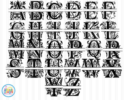 fancy-monogram-svg-split-letter-svg-alphabet-svg-files-for-cricut-regal-initial-svg-glowforge-laser-cut-file-svg-dxf-eps-png