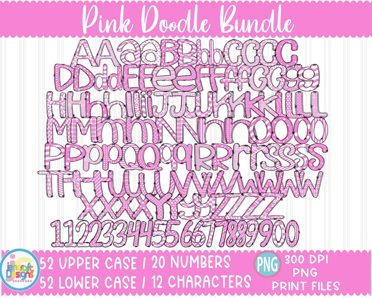 doodle-alphabet-png-pink-sublimation-letter-alpha-pack-png-doodle-font-png-sublimation-bundle-pink-dots-hand-drawn-print-file