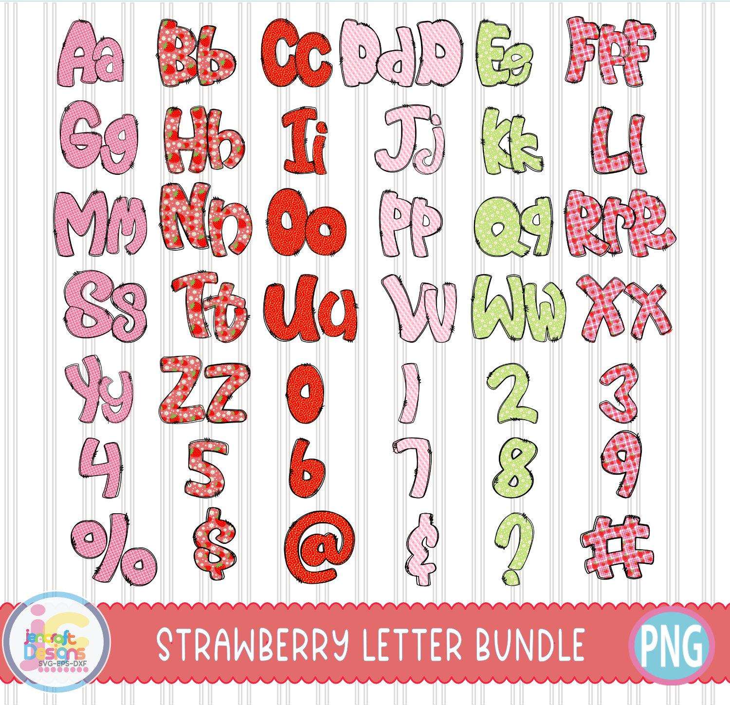 strawberry-doodle-alphabet-png-bundle-berry-letter-set