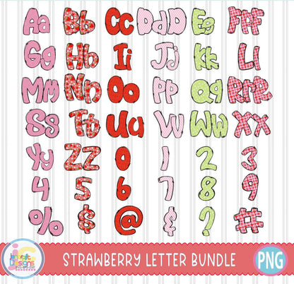 strawberry-doodle-alphabet-png-bundle-berry-letter-set