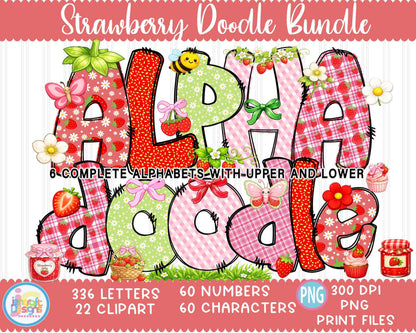 strawberry-doodle-alphabet-png-bundle-berry-letter-set