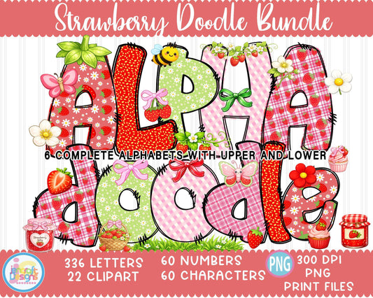 strawberry-doodle-alphabet-png-bundle-berry-letter-set