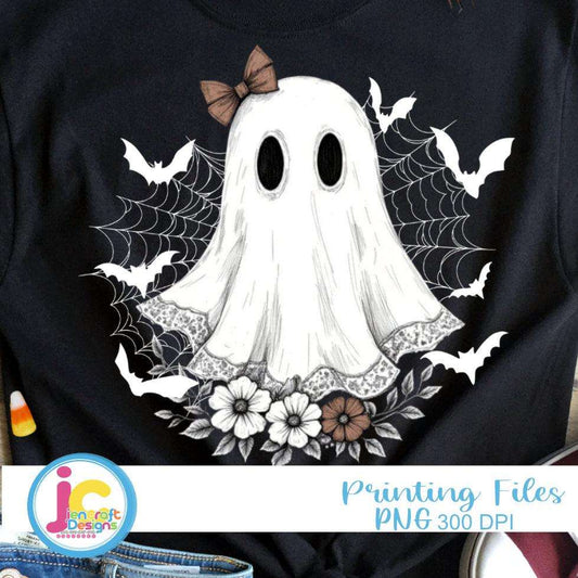 halloween-boo-ghost-png-lace-bow-bats-sublimation-design