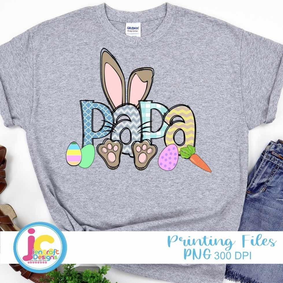 Easter Png | Papa Bunny PNG Sublimation File