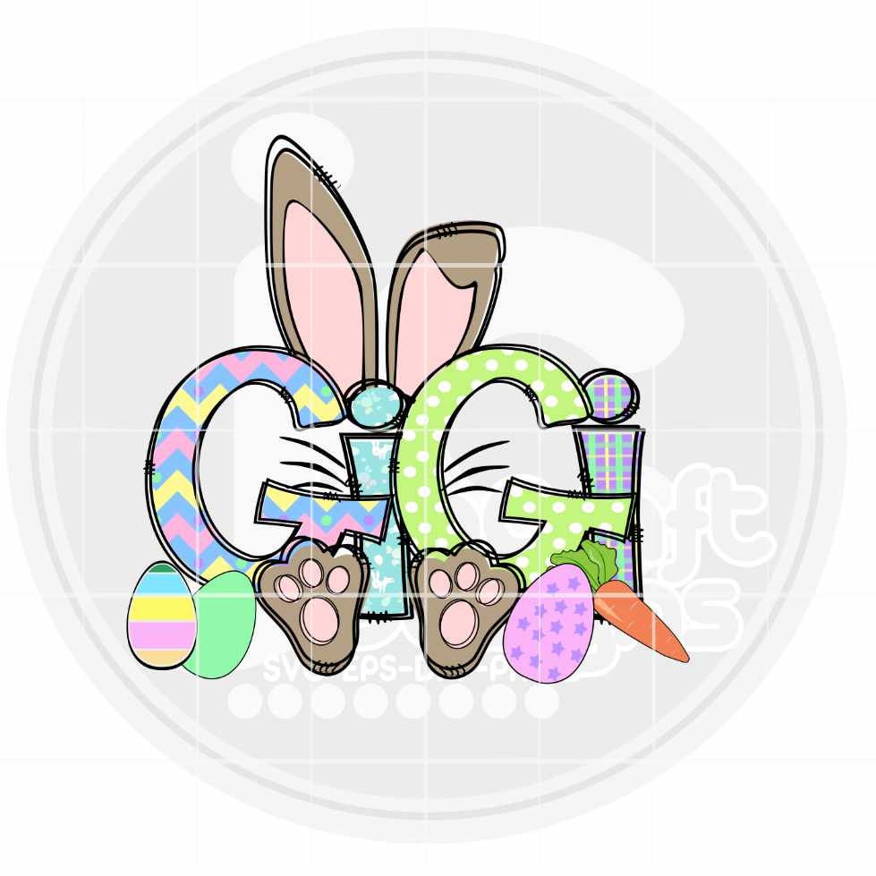 Easter Png | Gigi Bunny PNG Sublimation File