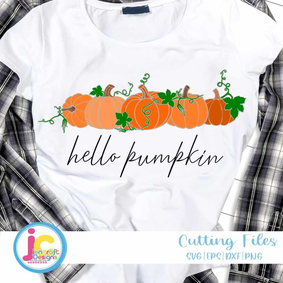 Fall Svg | Hello Pumpkin SVG DXF PNG EPS