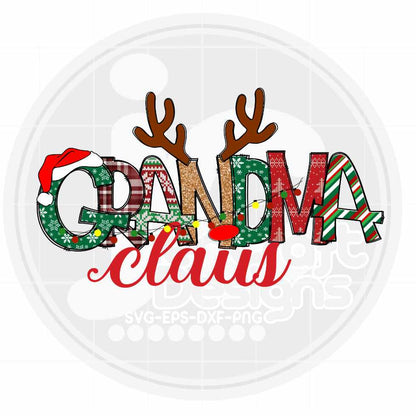 Christmas Png | Grandma Claus Png Sublimation File