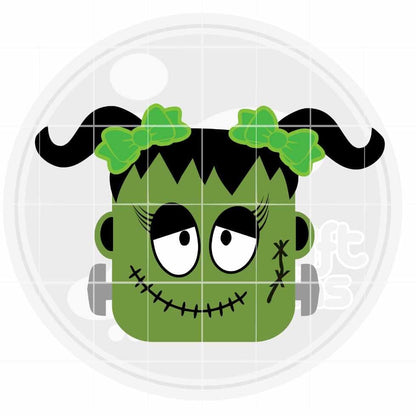 Halloween Svg | Frankenstein Girl SVG DXF PNG EPS