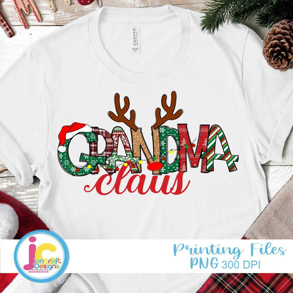 Christmas Png | Grandma Claus Png Sublimation File