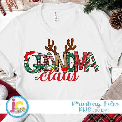 Christmas Png | Grandma Claus Png Sublimation File